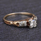 14K Multi-Color Gold Diamond Ring IGI Certified Ring Size 5.75