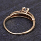 14K Multi-Color Gold Diamond Ring IGI Certified Ring Size 5.75