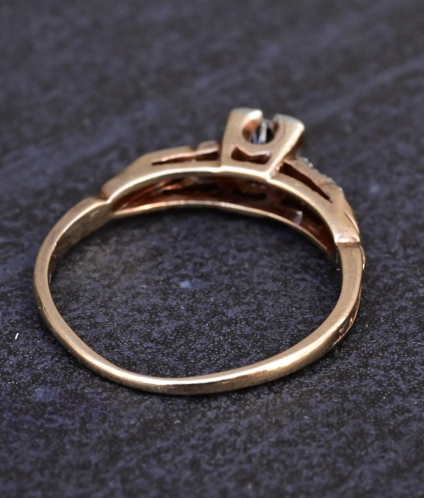 14K Multi-Color Gold Diamond Ring IGI Certified Ring Size 5.75
