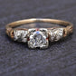 14K Multi-Color Gold Diamond Ring IGI Certified Ring Size 5.75