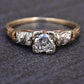 14K Multi-Color Gold Diamond Ring IGI Certified Ring Size 5.75