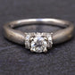 14K White Gold Diamond Ring IGI Certified Ring Size 9