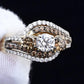 14K Yellow Gold “Past Present Future” IGI Certified Diamond Ring 1.55 Ct Size 7