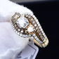 14K Yellow Gold “Past Present Future” IGI Certified Diamond Ring 1.55 Ct Size 7