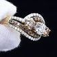 14K Yellow Gold “Past Present Future” IGI Certified Diamond Ring 1.55 Ct Size 7