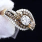 14K Yellow Gold “Past Present Future” IGI Certified Diamond Ring 1.55 Ct Size 7