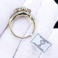 14K Yellow Gold “Past Present Future” IGI Certified Diamond Ring 1.55 Ct Size 7