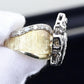 14K Yellow & White Gold Butterfly Ring IGI Certified .70 Carats Ring Size 5.5