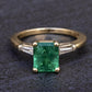 Gorgeous Deep Green Emerald & Diamond Ring IGI Certified Ring Size 6.25