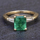 Gorgeous Deep Green Emerald & Diamond Ring IGI Certified Ring Size 6.25
