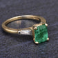 Gorgeous Deep Green Emerald & Diamond Ring IGI Certified Ring Size 6.25
