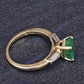 Gorgeous Deep Green Emerald & Diamond Ring IGI Certified Ring Size 6.25