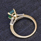Gorgeous Deep Green Emerald & Diamond Ring IGI Certified Ring Size 6.25