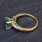 Gorgeous Deep Green Emerald & Diamond Ring IGI Certified Ring Size 6.25
