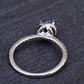 Beautiful 14K White Gold Sapphire & Diamond Ring IGI Certified Ring Size 5.