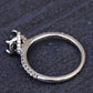 Beautiful 14K White Gold Sapphire & Diamond Ring IGI Certified Ring Size 5.