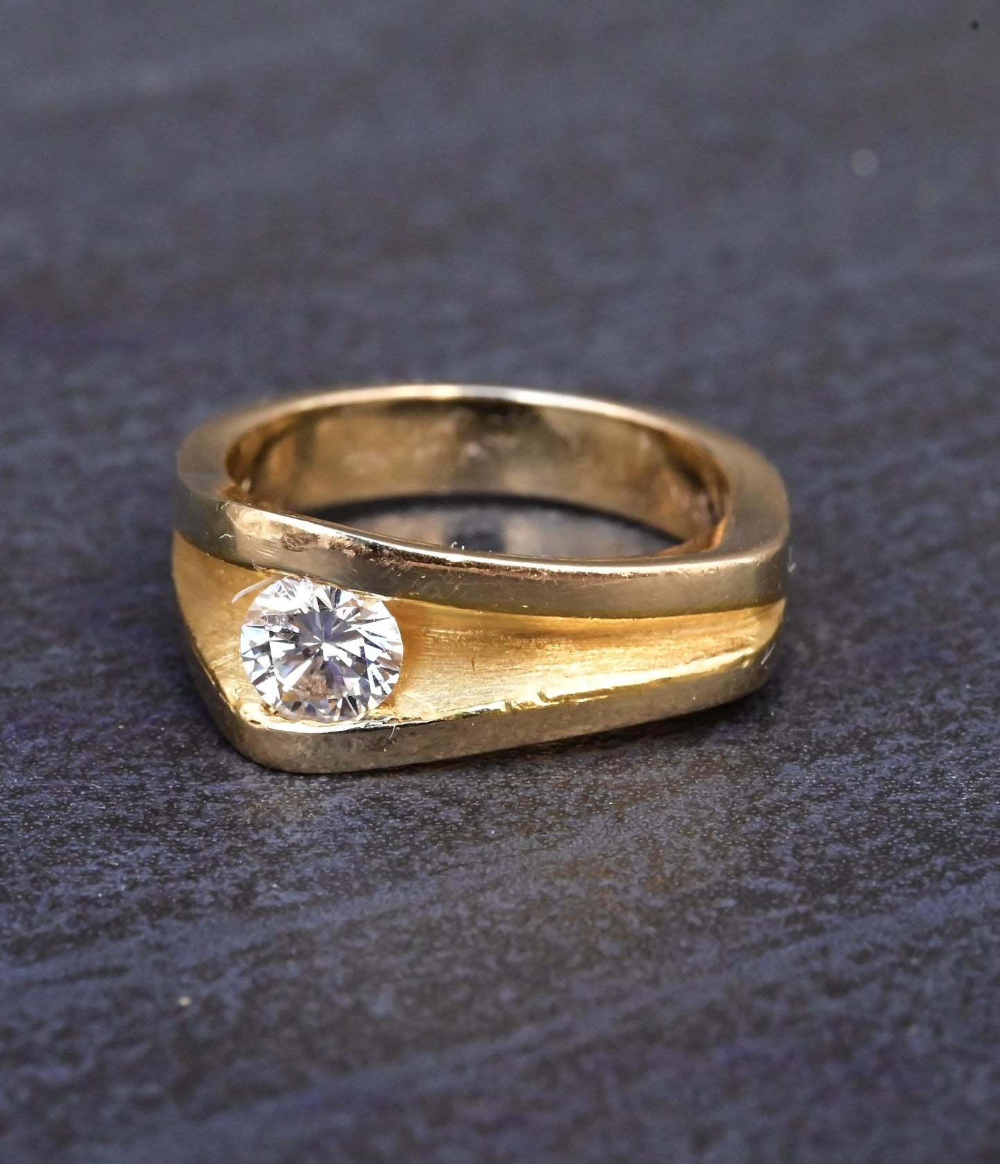 14K Yellow Gold Solitaire Diamond Ring VS Center Diamond IGI Certified Size 6.5