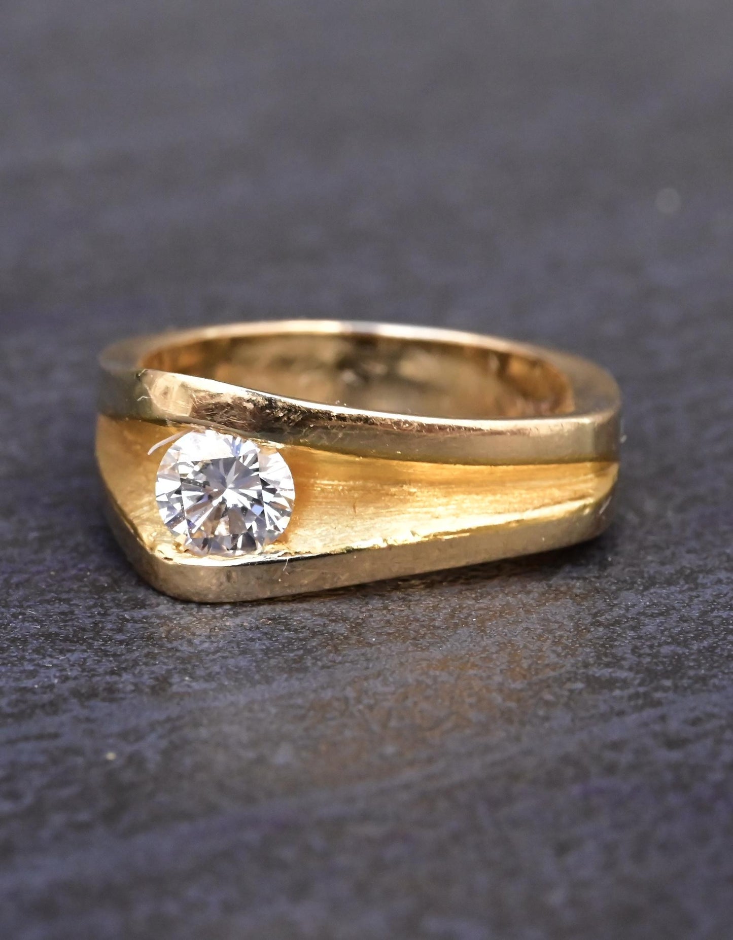 14K Yellow Gold Solitaire Diamond Ring VS Center Diamond IGI Certified Size 6.5