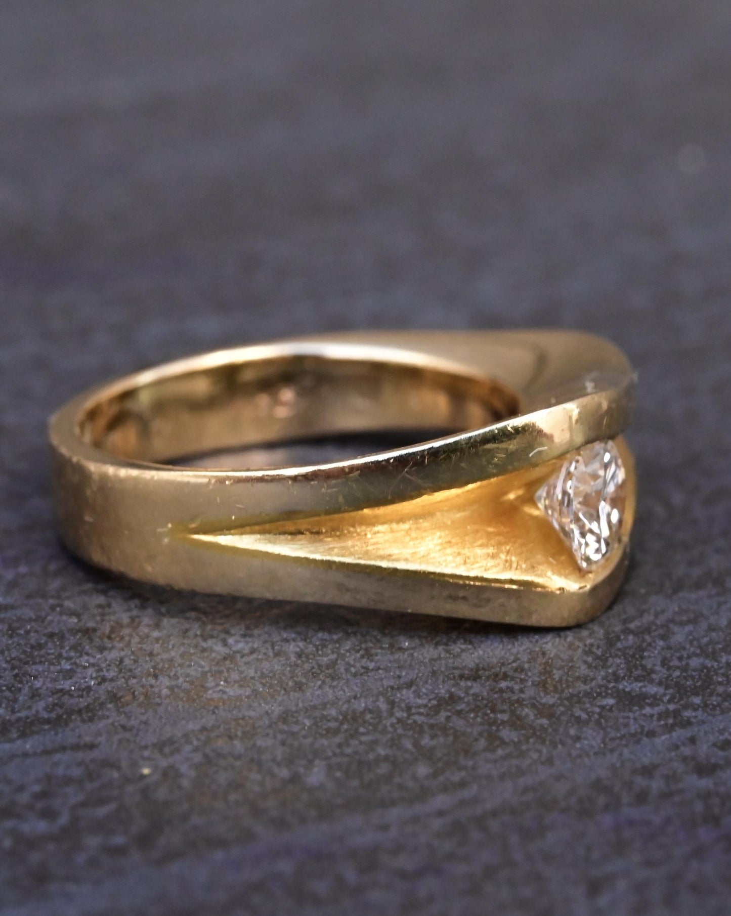 14K Yellow Gold Solitaire Diamond Ring VS Center Diamond IGI Certified Size 6.5