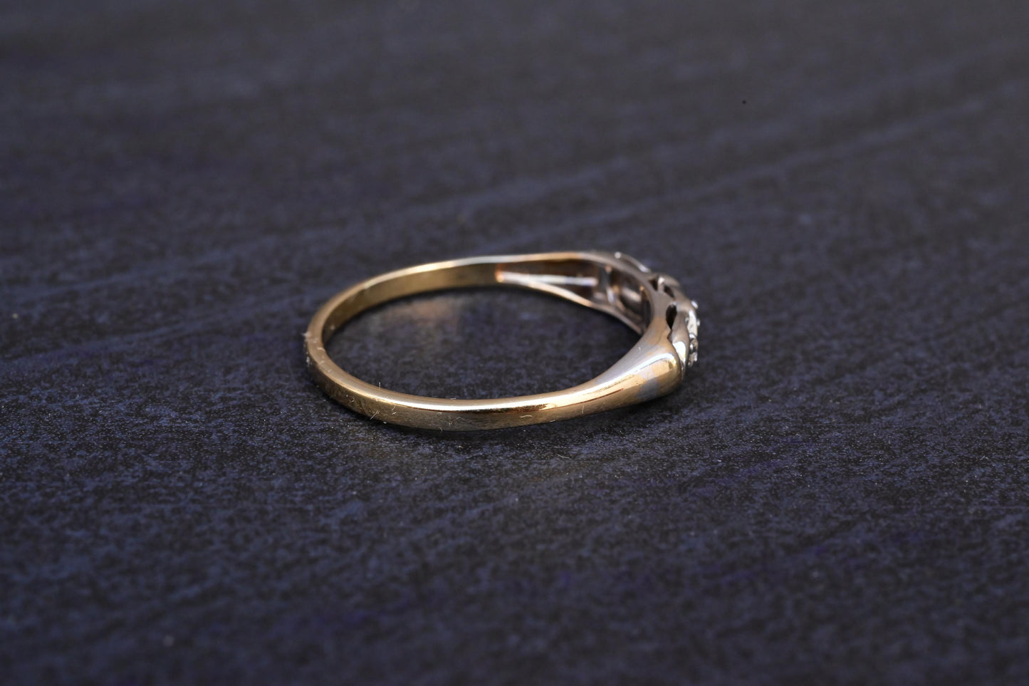 14K Multi Gold Diamond Ring Band IGI Certified Ring Size 10.25