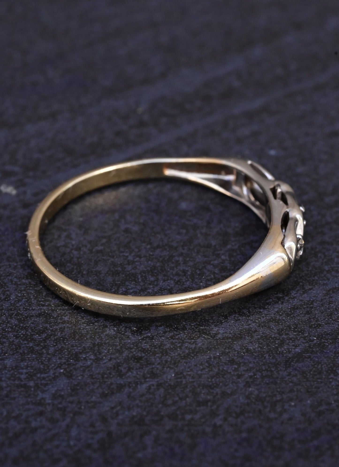 14K Multi Gold Diamond Ring Band IGI Certified Ring Size 10.25