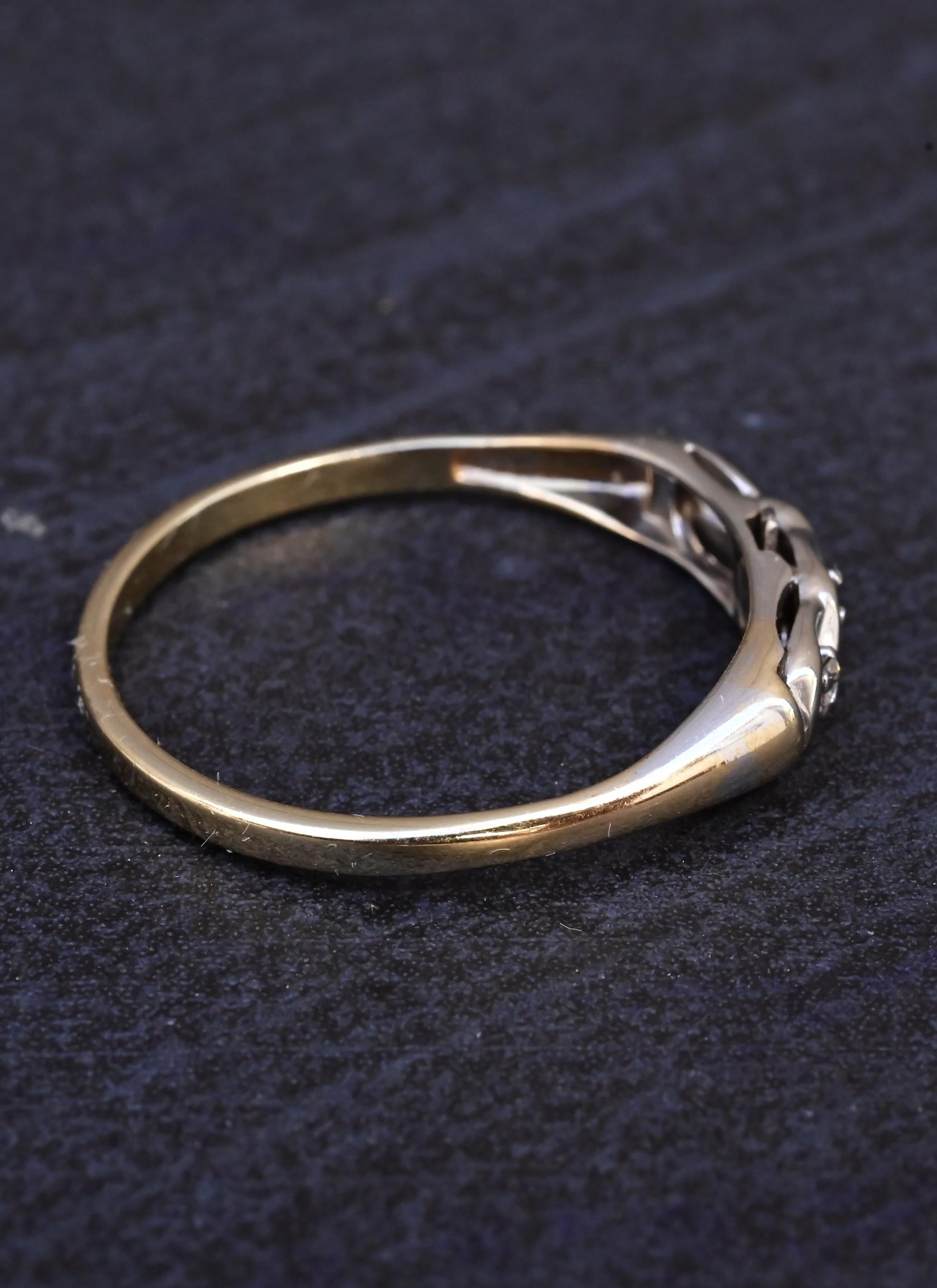 14K Multi Gold Diamond Ring Band IGI Certified Ring Size 10.25