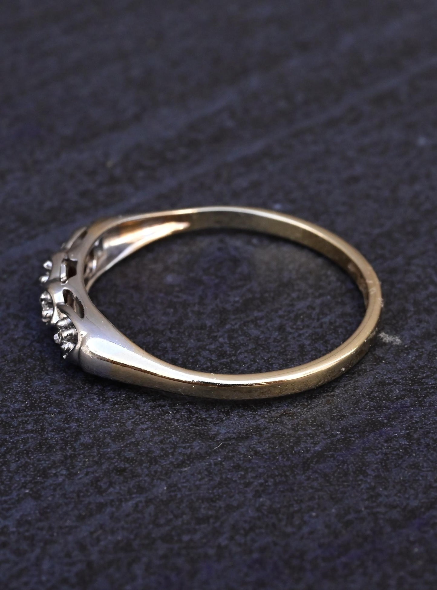14K Multi Gold Diamond Ring Band IGI Certified Ring Size 10.25