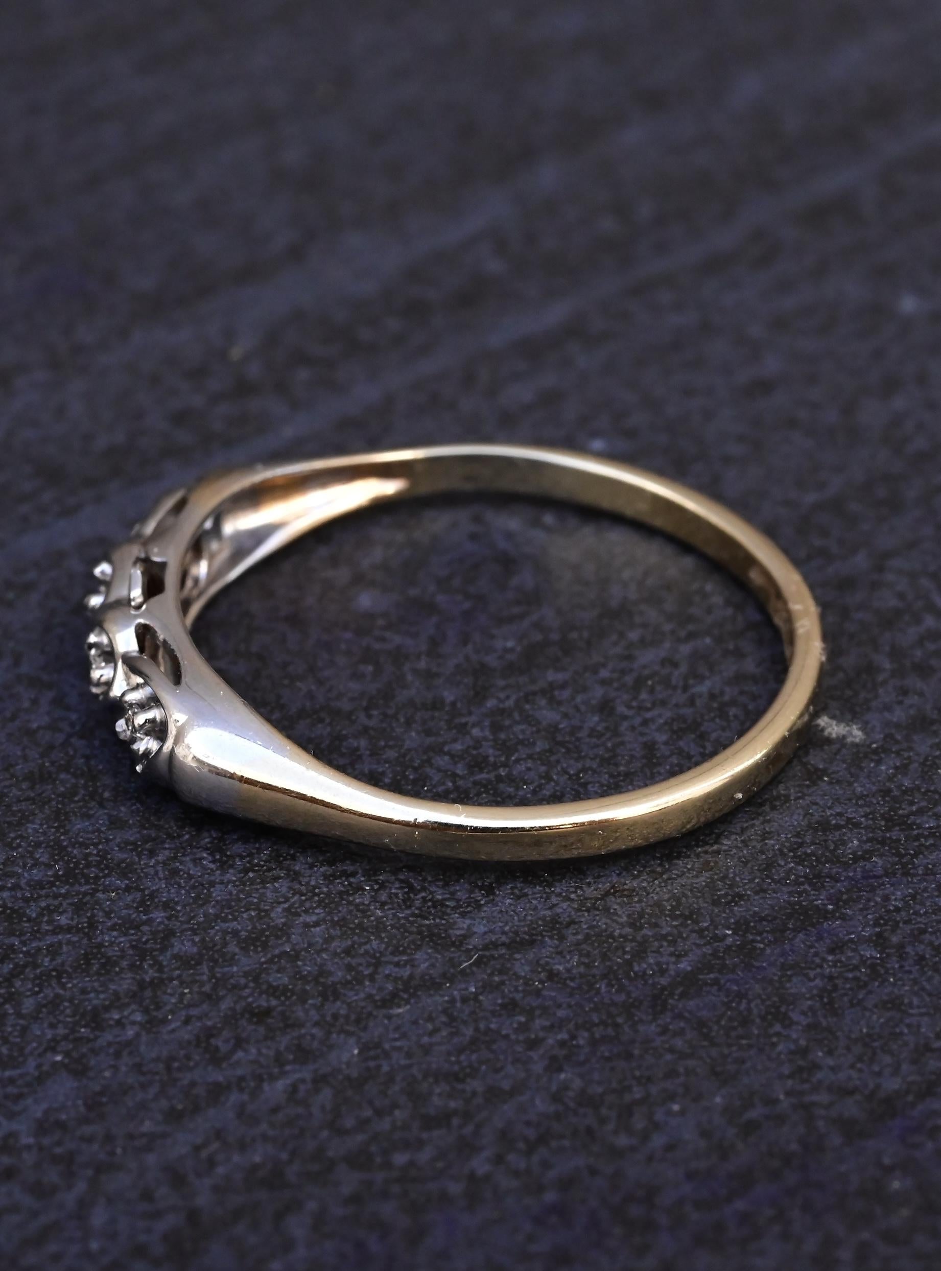 14K Multi Gold Diamond Ring Band IGI Certified Ring Size 10.25