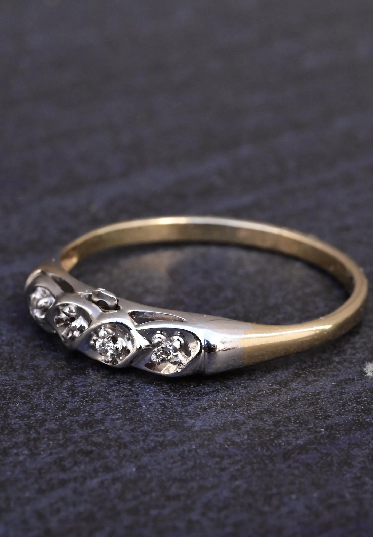 14K Multi Gold Diamond Ring Band IGI Certified Ring Size 10.25
