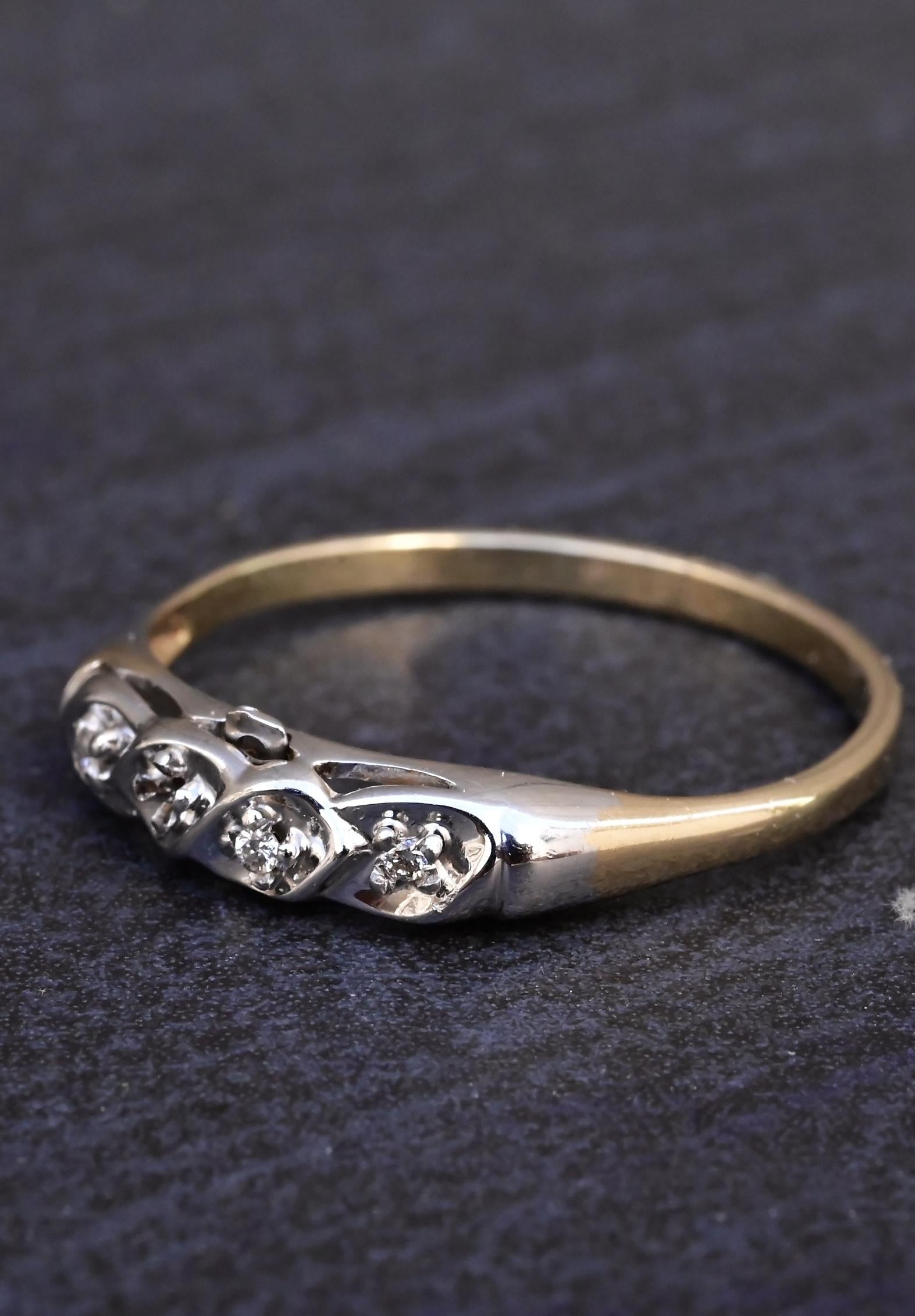 14K Multi Gold Diamond Ring Band IGI Certified Ring Size 10.25