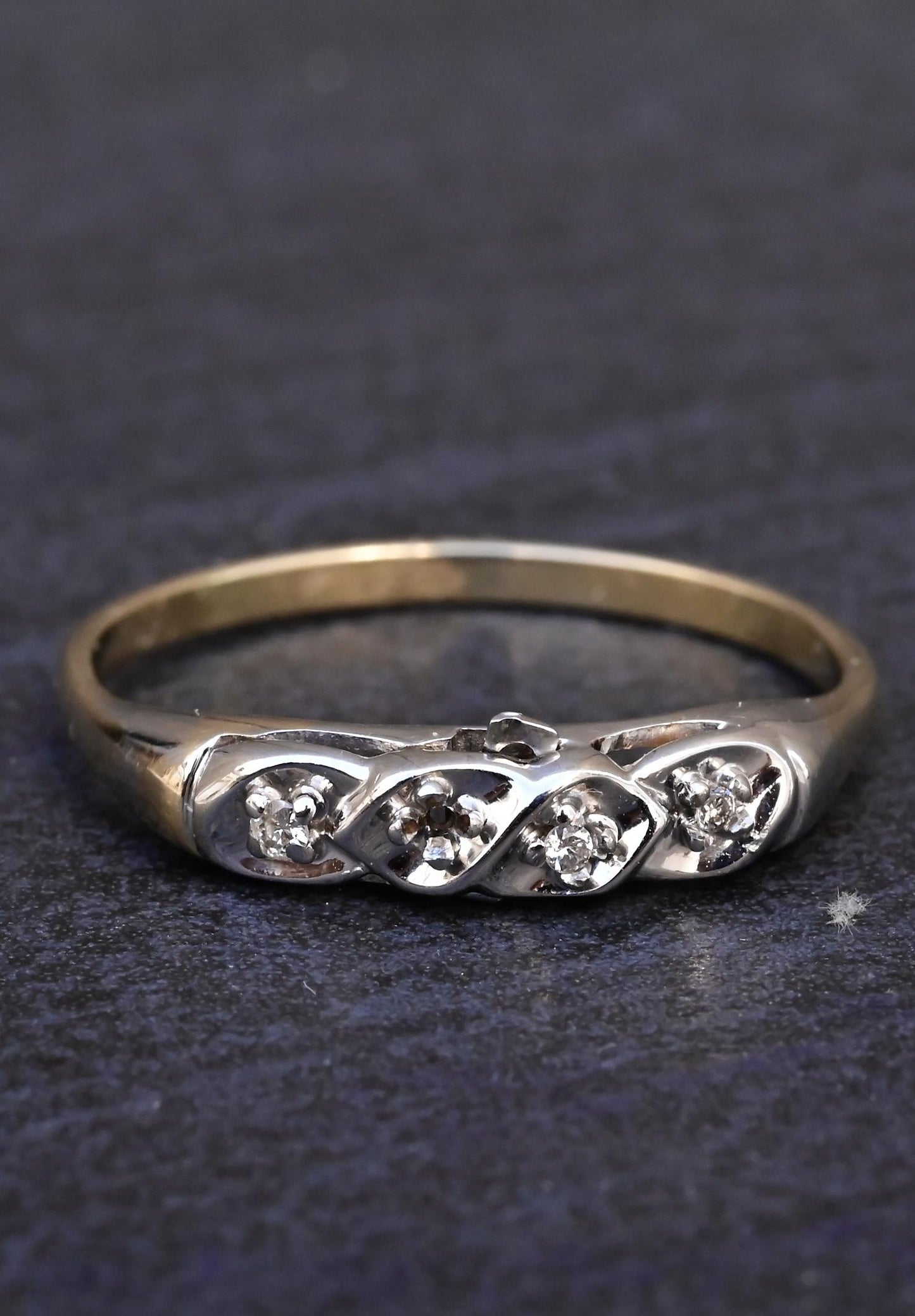 14K Multi Gold Diamond Ring Band IGI Certified Ring Size 10.25