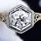 GIA Certified Antique Engagement Ring .88 Carat Old Euro VS Clarity G Color