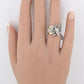 14K Yellow & White Gold Butterfly Ring IGI Certified .70 Carats Ring Size 5.5