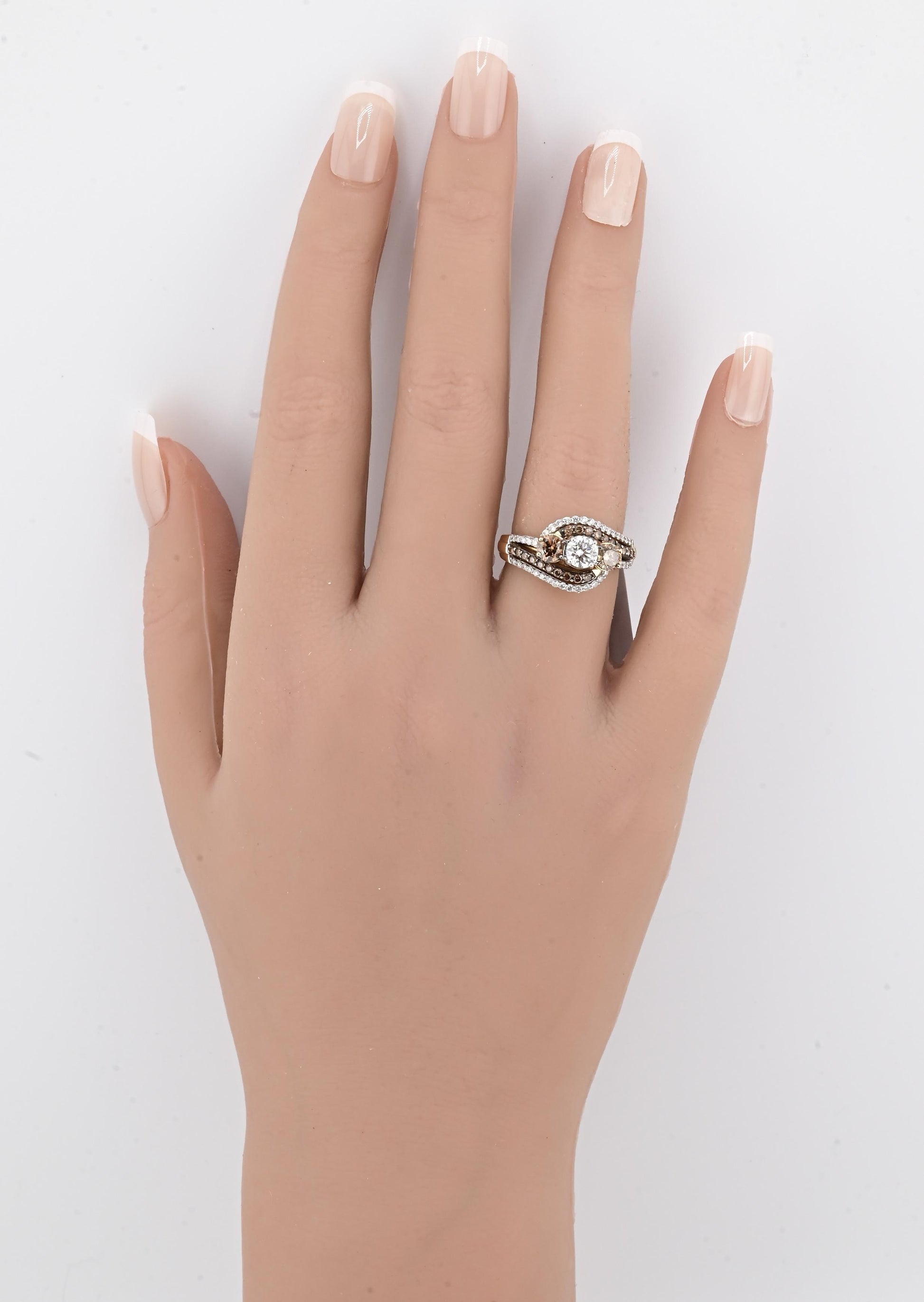 14K Yellow Gold “Past Present Future” IGI Certified Diamond Ring 1.55 Ct Size 7
