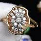 14K Yellow Gold Diamond Ring With VS2 Stones 0.41 Carats IGI Certified Size 6.5