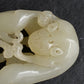 Antique Chinese Carved White Jade Toggle 60.97g – Mythical Beast 3" x 1.75"