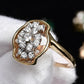 14K Yellow Gold Diamond Ring With VS2 Stones 0.41 Carats IGI Certified Size 6.5