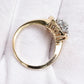 14K Yellow Gold Diamond Ring With VS2 Stones 0.41 Carats IGI Certified Size 6.5