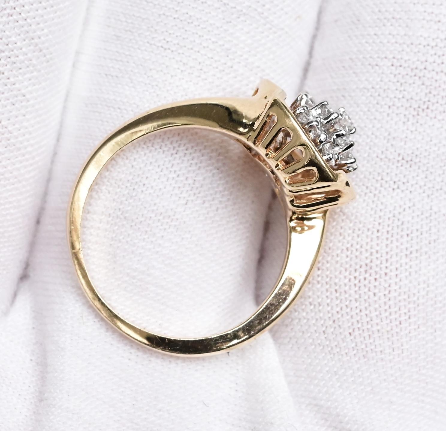 14K Yellow Gold Diamond Ring With VS2 Stones 0.41 Carats IGI Certified Size 6.5