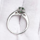 Platinum Pear Cut Emerald & Diamond Halo Ring 1.35ct Ring Size 6.5 IGI Certified