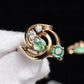 IGI Certified 14K Yellow Gold Ring with 0.70ct Natural Emeralds 0.25ct Diamonds