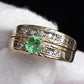 14K Two-Tone Gold Emerald & Diamond Ring, IGI Certified, 5.01g