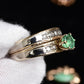 14K Two-Tone Gold Emerald & Diamond Ring, IGI Certified, 5.01g