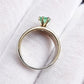 14K Two-Tone Gold Emerald & Diamond Ring, IGI Certified, 5.01g