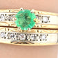 14K Two-Tone Gold Emerald & Diamond Ring, IGI Certified, 5.01g