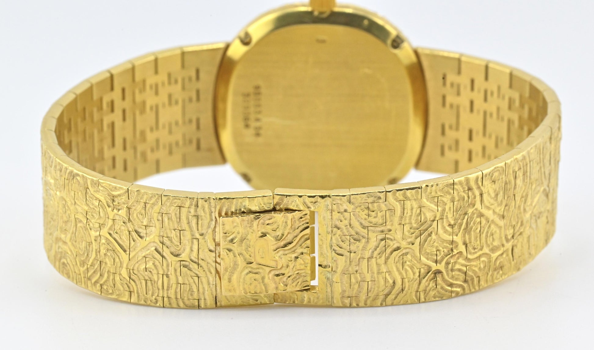 18K Yellow Gold Piaget Watch Diamond Bezel 73.14 Grams 18.1 CM Diamond Dial
