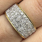 14K Yellow Gold Natural Diamond Band Ring 1.70 Carats IGI Certified