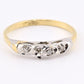 IGI Certified 14K Yellow & White Gold Dainty Ring Natural Diamonds Size 10.25