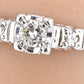 IGI Certified 14K Yellow & White Gold Ring Natural Diamonds Ring Size 4.5