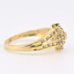 IGI Certified 14K Yellow & White Gold Diamond Cluster Ring – 0.25ct, Size 6.75